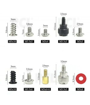 Datoru PC atstarotāju skrūvju komplekts, 300 gab.

 ITR331+2.jpg