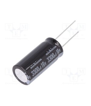 UKL1C332MHD Capacitor: electrolytic; THT; 3300uF; 16VDC; Ø16x35.5mm; ±20%; UKL wdxbpAMk2GYf_uApvEB2dEm96cmNpy1EoVWmFqeeXi0