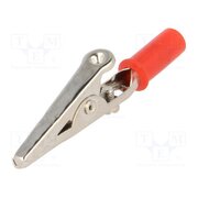 CRCL10-R Crocodile clip; red; Grip capac: max.14mm; Socket size: 4mm XyVsPn5bhmICT9xm8pj_Ig423ubygJxdk6L8-VTW9Ng