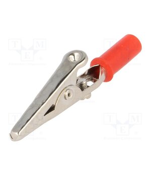 CRCL10-R Crocodile clip; red; Grip capac: max.14mm; Socket size: 4mm XyVsPn5bhmICT9xm8pj_Ig423ubygJxdk6L8-VTW9Ng