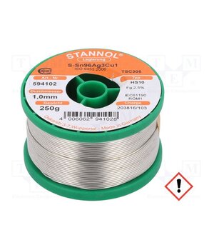 594102 Tin; lead free; Sn96Ag3Cu1; 1mm; 0.25kg; reel; 217÷220°C; Flux: SW26 uB451Pj8OX9x-BML4-42EIP7ClrcijE-_fPXBv7590k
