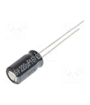 EEUFR1C221 Capacitor: electrolytic; low ESR; THT; 220uF; 16VDC; Ø6.3x11.2mm qwUTeebWEv1ZRhgIkCuu31Kcy42Uc_vWYgUWO77OXzU