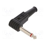 FM1105B Connector: Jack 6,3mm; plug; male; mono; ways: 2; angled 90°; black mD7wEtWVVv4ZLpis4It6WCR_YOn3-6oxHar_W8z5kkQ