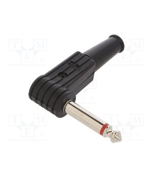 FM1105B Connector: Jack 6,3mm; plug; male; mono; ways: 2; angled 90°; black mD7wEtWVVv4ZLpis4It6WCR_YOn3-6oxHar_W8z5kkQ