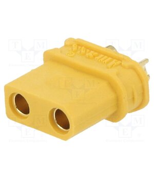 XT30UW-F Connector: DC supply; socket; female; XT30; 20A; 500V; PIN: 2; yellow f5kg2GkEX7fqkEUiM_vyVrH9ZG2ssuzDdyFVPh6Dfv8