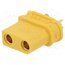 XT30UW-F Connector: DC supply; socket; female; XT30; 20A; 500V; PIN: 2; yellow f5kg2GkEX7fqkEUiM_vyVrH9ZG2ssuzDdyFVPh6Dfv8