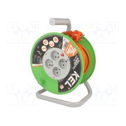 W-97044 Extension lead; 3G1mm2; 25m; PVC; orange; Sockets no: 4; reel; 10A 72K8SVEOHpxgQFCo7eVmKYeb-MHNxOX0slP26yYBM9o