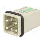 09120052633 Connector: HDC; contact insert; male; 16A; 400V; Han Q; PIN: 6; 5+PE EnjRs1ffT4BJc4Bep6qVF5p6Vgf85MYWhkYavqcRsJ4