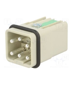 09120052633 Connector: HDC; contact insert; male; 16A; 400V; Han Q; PIN: 6; 5+PE EnjRs1ffT4BJc4Bep6qVF5p6Vgf85MYWhkYavqcRsJ4
