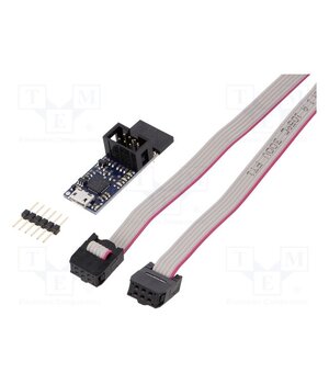 USB AVR PROGRAMMER V2.1 Programmer; pin strips,USB micro; 5VDC; ISP CmaB1E_m0YbIF9eGpr9IFJKnRxE1HKWqCOhIf7yTX40