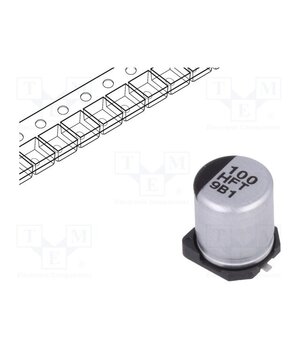 EEEFTH101XAP Capacitor: electrolytic; low ESR; SMD; 100uF; 50VDC; Ø6.3x7.7mm mzel0nZdXqjYFbI6VbdEmTeokRgGP5QblGLgP-SWvHY