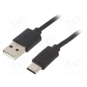 CC-USB2-AMCM-1M Cable; USB 2.0; USB A plug,USB C plug; 1m; black; Cablexpert arZ08K7exuNtAZW3nxUPWcLLwri9z5xrZwdxG4Prajw