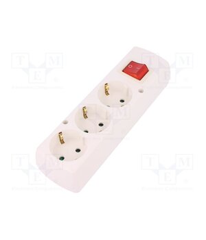 5907570028524 Connector: AC supply; female; splitter; 2P+PE; 250VAC; 16A; white Sd8sPrDG2FySLSlZMZstMWjV6mZkV1uUmi-gC7DO4dE