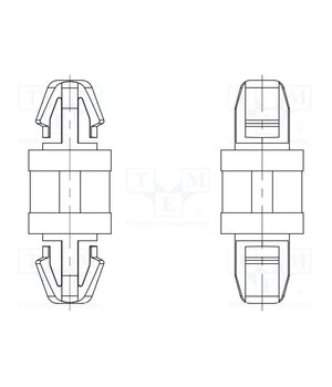8G817V40403 PCB distance; polyamide 66; L: 6mm; latch/latch; natural; UL94V-2 N4hzxs30pLRKk137xSuY7b_zM9rXiDW5sUjxPYCwY4E