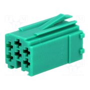 331441-2 Connector housing; plug; mini ISO; PIN: 6; green Q7XQ3zHCwB-AQI8WXyKIyHZAQTsYltk-sH7nxdkeReA
