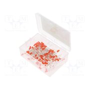 OKLEDT3100R6 Diode: LED-kit; THT; 3mm; 100pcs; red; 1.8÷2.4VDC; plastic box; 20mA TS16jpDH1nROM7mpcLCB3T98prKdknlhimCuiHSwGYw