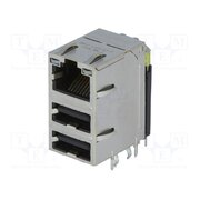 0862-1J1T-43-F Connector: RJ45 + USB A; socket; PIN: 8; shielded,RJ45 + 2x USB-A CFPACF2zViTLxXKixx9NsoFFibnSw6N3SNDdJDGUitA
