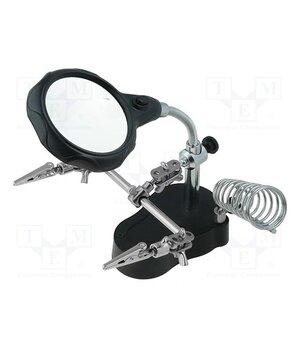 HH3 PCB holder with magnifying glass; Ø65mm; third hand XrOW9K6mZT8BrYnsiEsAKCw7GI7uv6v2Q2Q0r1aQA0k