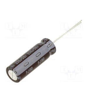 UPJ1H331MPD Capacitor: electrolytic; low ESR; THT; 330uF; 50VDC; Ø10x31.5mm VRZfvlkxo2DIBg74qMxoLNUCALtESDIVc5mUTUr3NhM