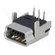 54819-0519 Connector: USB B mini; socket; on PCBs; THT; PIN: 5; angled 90° CCTgrLEZAA3LtSShpALTI75NckG2dc3TpH9WzkTt0Vw