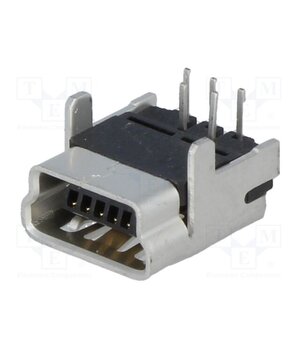 54819-0519 Connector: USB B mini; socket; on PCBs; THT; PIN: 5; angled 90° CCTgrLEZAA3LtSShpALTI75NckG2dc3TpH9WzkTt0Vw
