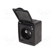 D.3710CG/1 Connector: AC supply; socket; 2P+PE; 250VAC; 16A; black; PIN: 3; IP44 W4Nb_MGFHgR98X2WqVQo4r_jeRz8wXpFHzVGPV_5Dr4
