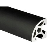 PROFILIS 2020R 500mm, aliuminis T-Slot, užapvalinta briauna, juodas