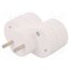 D.3802 Connector: AC supply; splitter; 2P; 250VAC; 16A; Type: round; white NRiSLPcT7AfSOi92a8Mgf0OvokzbapxWqmxfaYBWPVc