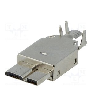 MUSBB-W3.0 Connector: USB B micro; plug; soldering; PIN: 10; shielded; USB 3.0 9yiN8JunCsZdYUA-PDApBj3_VXYcbSqaGh5PtKEIsyE