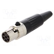 AG6F Connector: XLR mini; plug; female; PIN: 6; for cable; soldering OJzu_nOZ2ELVmFATW0zpyM6z0VwvMdyfYijZkOHJwts