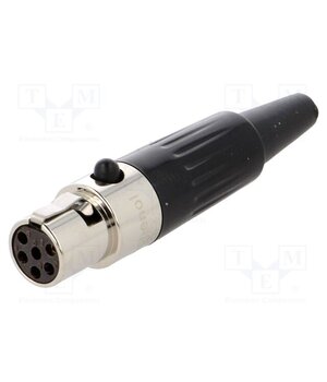 AG6F Connector: XLR mini; plug; female; PIN: 6; for cable; soldering OJzu_nOZ2ELVmFATW0zpyM6z0VwvMdyfYijZkOHJwts