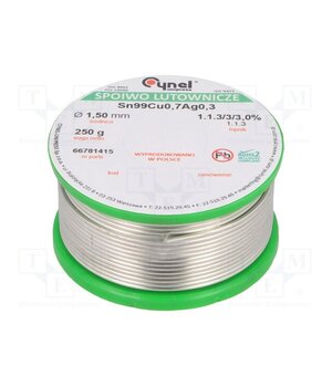 SN99CU07AG03-1.1.3/1.5MM 250G Tin; lead free; Sn99Ag0,3Cu0,7; 1.5mm; 250g; reel; 216÷227°C; 3% SPww4QCfEDGBi3aSi3zEvR3-BxIfQ0dngINxjtC5Hrc