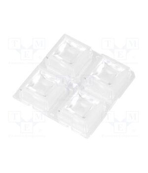 C12361_HB-2X2-W LED lens; square; transparent; 43÷57°; H: 8.5mm; Body dim: 50x50mm ESXQh3R26B4VBHGk7GoLvd53oiYIc8asVilahwrT6RA