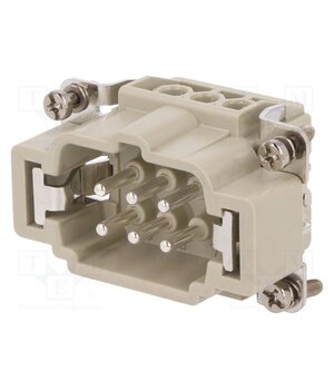 DE-006-M Connector: HDC; contact insert; male; DE; PIN: 6; 6+PE; size D6B 54xkgOQa0SPt5vwrHf_pw42ipjJa_cyns6sXQs-kAA4