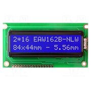 EA W162B-NLW Display: LCD; alphanumeric; STN Negative; 16x2; blue; 84x44mm; LED dBXw24HiZkgL8iPmVZmH4UpGA_L3F_eLyTY1SiSJ814