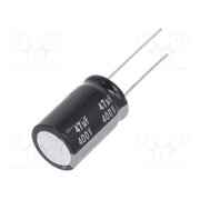 EEUED2G470 Capacitor: electrolytic; THT; 47uF; 400VDC; Ø16x25mm; Pitch: 7.5mm 5UazG6U_XFmH8tqxf3c66Qjea90v03bFFxYFvGbaE3k