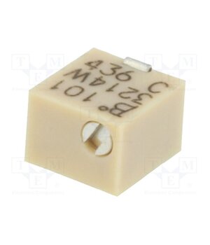 3214W-1-101E Potentiometer: mounting; vertical,multiturn; 100Ω; 250mW; SMD GMFMpIKIJnvBgSpByKTJ2mXlWSOcMtHl70LLEgrwVXY