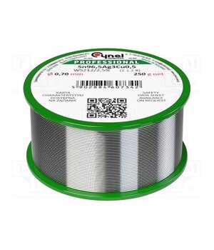 SN96,5AG3CU0,5-WS212/2,5%0.70 250 G Tin; lead free; Sn96,5Ag3Cu0,5; 0.7mm; 250g; reel; 217÷220°C; 2.5% bXSzpaDzJ1F76fOzL0c5P9HF0xaaHBZd7sxFgfAeHfA