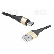 KABELIS 3.0 USB A (K) <-> USB C (C Type) (K), 2m,  su pyne