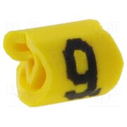 515-01694 Markers; Marking: 9; 1÷3mm; PVC; yellow; -65÷105°C; leaded; HGDC1-3 wNpWgAjY8RCbnL8N7sfKCLW31z1z2J4cnz3ArT0WqO0