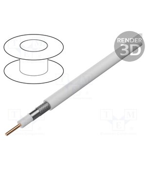 DK-RG6-5 Wire: coaxial; RG6; wire; Cu; PVC; white; 500m; Øcable: 7mm gHyZ_ZYZ03p2cZHZp1_1D-BCY2276KGFKt-5cDCL2O8