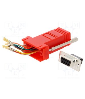 DA9-SMJ8-R-K Transition: adapter; D-Sub 9pin female,RJ45 socket; red V9FtDI8GXM2bOKyDnmneows8t6SY7fHGjuWoMynFb7c