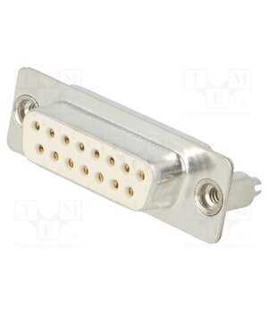 DTS15SY/2M86UN Connector: D-Sub; PIN: 15; socket; female; on PCBs,PCB snap; THT p1Pmlse9TAGjS1Iac64I39Y9QMASYh7qEbqfUW2I0Fo