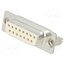 DTS15SY/2M86UN Connector: D-Sub; PIN: 15; socket; female; on PCBs,PCB snap; THT p1Pmlse9TAGjS1Iac64I39Y9QMASYh7qEbqfUW2I0Fo