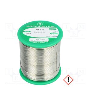 ECO2 B2.1 0,7MM 250GR Tin; lead free; Sn97Ag3; 0.7mm; 250g; reel; 221°C; Flux: SW26 T-zHCMR12W6v6QxJidRZL5aNbNQJa-YB4K3qj16lDfQ
