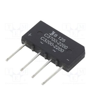 B125C3700A Bridge rectifier: single-phase; Urmax: 250V; If: 3.7A; Ifsm: 150A xmxDt7DUT2Xd9UNbnM-GjslElSW_LIAscgLzmESTYpQ