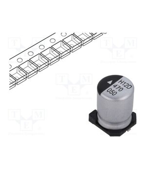 AEH0810470M050R Capacitor: electrolytic; SMD; 47uF; 50VDC; Ø8x10.5mm; 2000h; AEH eJ4OK2SXR31aFJ5_O_8JRRsU6eqPQUrub1ozimPFgNE