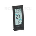 DCF TIME Clock with wireless thermometer BUDDY TFA 30.3072.01, Germany