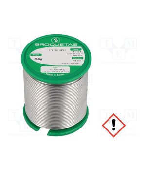 ECO1 B2.1 1,5MM 250GR. Tin; lead free; Sn99,3Cu0,7; 1.5mm; 0.25kg; reel; 220°C; Flux: SW26 si1_cQMXJVR1HX77-dBhKY98t8vAFoQ6OpALbBjYg7M