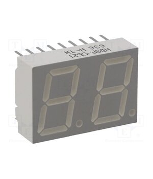 HDSP-5521 Display: LED; 7-segment; 14.22mm; 0.56"; No.char: 2; red; 0.9÷2.8mcd VTM_Pbsqd3zhLCn_WKbEFcS1mDnfItbemUhsdcQmc4Q